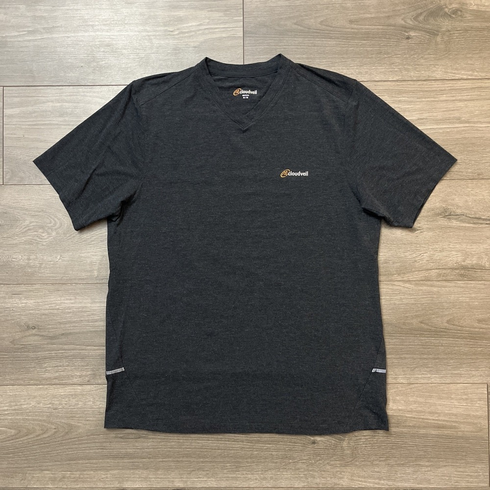 Cloudveil Mens M T Shirt Black Heather Short Sleeve